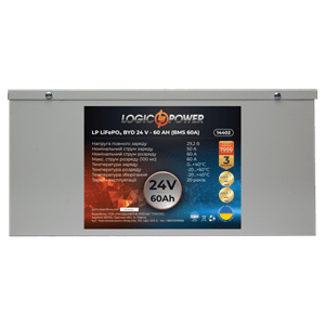 Аккумулятор Lifepo4 BYD 24V-60 AH (BMS 60А) металл