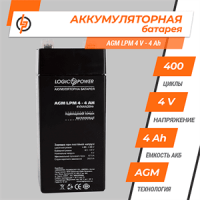 Акумулятор AGM LogicPower LPM 4-4 AH