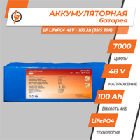 Акумулятор Lifepo4 48V-100 AH (BMS 60A)