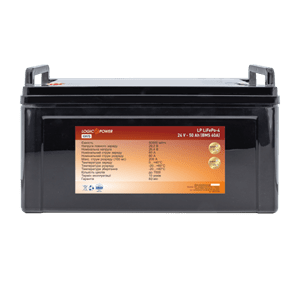 Аккумулятор Lifepo4 24V-50 AH (BMS 60A) пластик