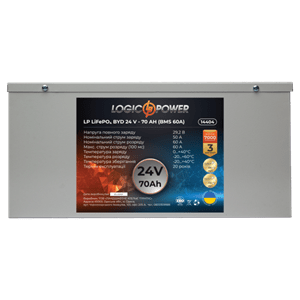 Аккумулятор Lifepo4 BYD 24V-70 AH (BMS 60А) металл