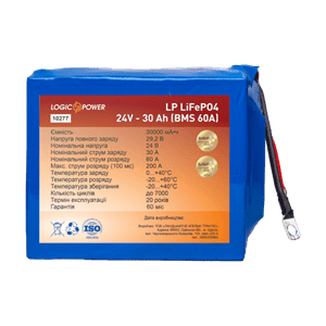 Аккумулятор Lifepo4 24V-30 AH (BMS 60A)