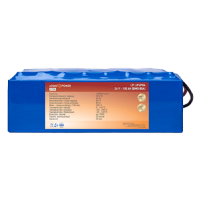 Аккумулятор Lifepo4 24 V-100 AH (BMS 80A)