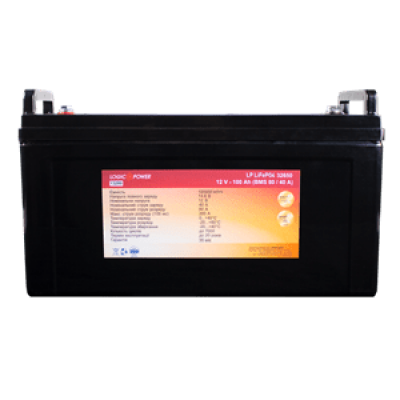 Аккумулятор Lifepo4 12V-100 AH (BMS 80A/40A) пластик