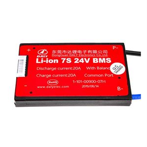 BMS плата Li-ion 24V 7S 20A