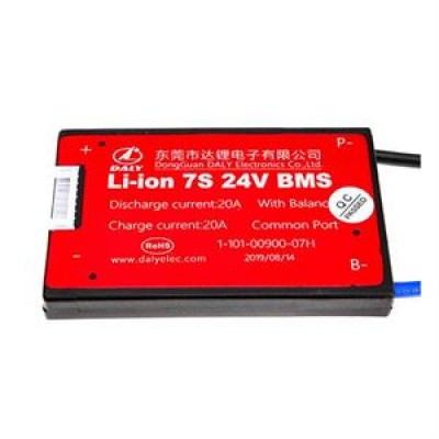 BMS плата Li-ion 24V 7S 20A