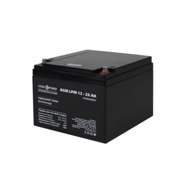 Акумулятор AGM LogicPower LPM 12-26 AH