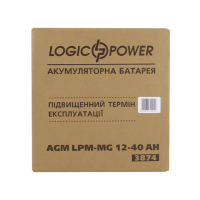 Акумулятор AGM LogicPower LPM-MG 12-40 AH