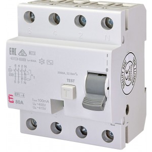 Диф.реле (ПЗВ) EFI-4 AC 80/0.1 002063145