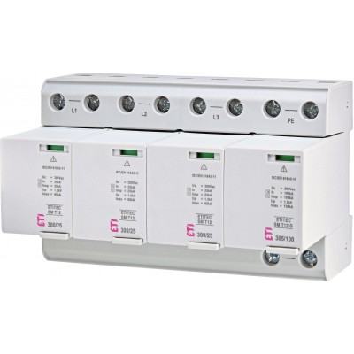 Обмежувач перенапруги ETITEC SM T12 300/25 3+1 002440562