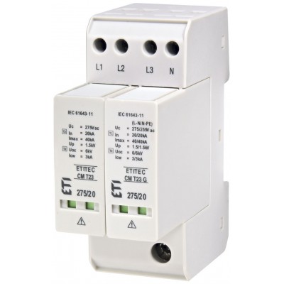 Обмежувач перенапруги ETITEC CM T23 275/20 3+1 002440656
