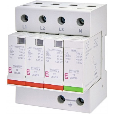 Обмежувач перенапруги ETITEC V T2 255/20 3+1 RC 002442963