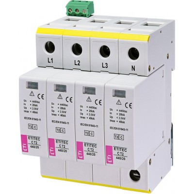 Обмежувач перенапруги ETITEC C T2 440/20 4+0 RC 002440408