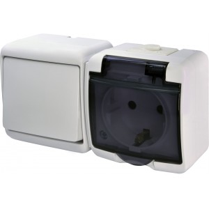 Вимикач з розеткою VRHH-1sd 004668032