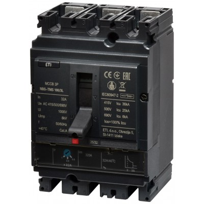Промисл. автоматичн. вимикач NBS-TMS 100/3L 32A 3P 004673002