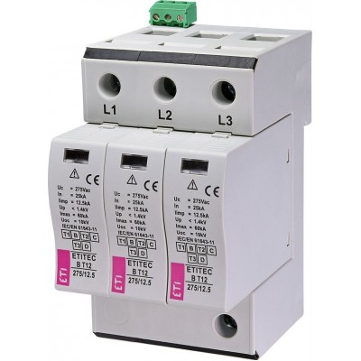 Обмежувач перенапруги ETITEC B T12 275/12,5 3+0 RC 002440322 Не виготовляється