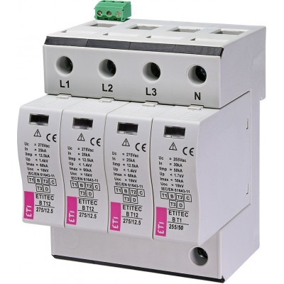 Обмежувач перенапруги ETITEC B T12 275/12,5 3+1 RC 002440332 Не виготовляється