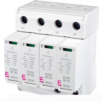 Обмежувач перенапруги ETITEC MF T23 300/20 1+1 002440708