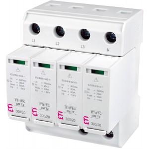 Обмежувач перенапруги ETITEC SM T2 300/20 4+0 RC 002440751