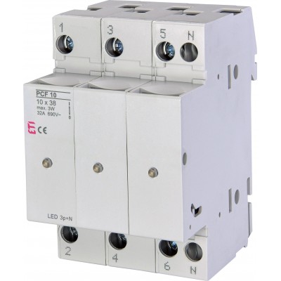 Разъединитель предохранителей PCF 10 3p+N LED 002550015
