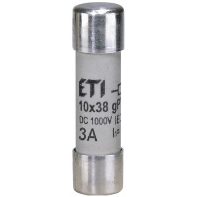 Плавка вставка (запобіжник) CH10x38 gPV 3A/1000V DC 002625067