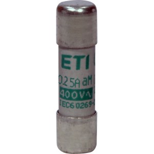 Плавка вставка (запобіжник) CH10x38 aM 0,25A/500V 002652008