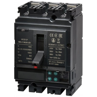 Промисл. автоматичн. вимикач NBS-E 160/3S LCD 160A 3P 004673063