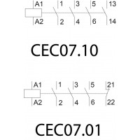 Контактор мініатюрний CEC07.10-24V-50/60Hz 004641050