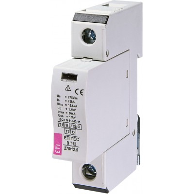 Обмежувач перенапруги ETITEC B T12 275/12,5 1+0 002440313 Не виготовляється