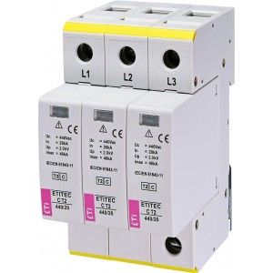Обмежувач перенапруги ETITEC C T2 440/20 3+0 002440411