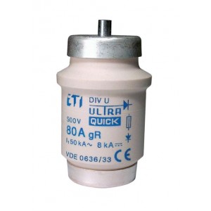 Плавка вставка (запобіжник) DIV UQ gR 80A/500V 004324001