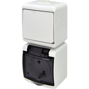 Вимикач з розеткою VRHP-1sd 004668026