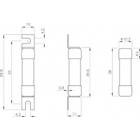 Плавка вставка (запобіжник) CH10x38 gPV 15A/1000V DC 002625080