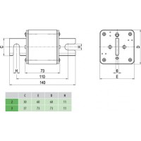Плавка вставка (запобіжник) NHS2 gPV 200A/1000V DC 004110292