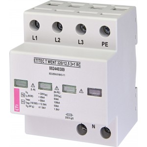 Обмежувач перенапруги ETITEC T WENT 320/12,5 3+1RC 002440389 Не виготовляється