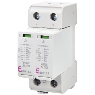 Обмежувач перенапруги ETITEC ML T123 300/12,5 2+0 RC 002440664