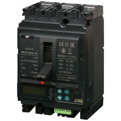 Промисл. автоматичн. вимикач NBS-EC 160/3L LCD 160A 3P 004673065