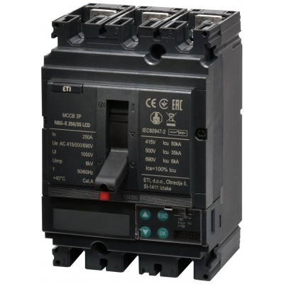 Промисл. автоматичн. вимикач NBS-E 250/3S LCD 250A 3P 004673087