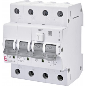 Диф.авт.вимикач KZS-4M 3p AC C25/0.03 002174826 Не виготовляється