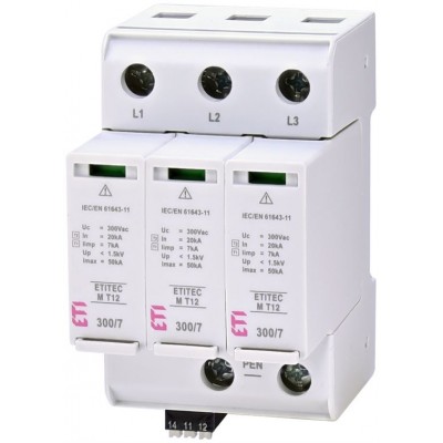 Обмежувач перенапруги ETITEC M T12 300/7 3+0 RC 002440505