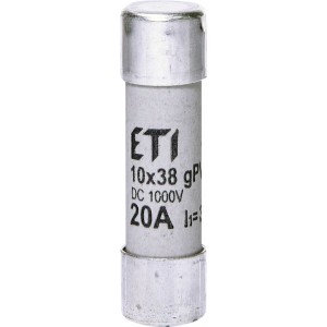 Плавка вставка (запобіжник) CH10x38 gPV 20A/1000V DC 002625085