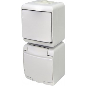 Вимикач з розеткою VRHP-1s 004668025