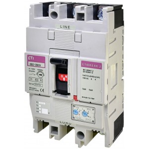Промисл. автоматичн. вимикач EB2 125/3V 63A 3p 1100V 004671374