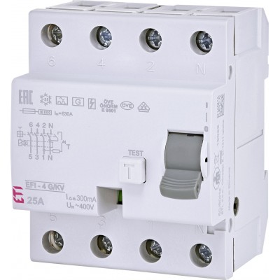 Диф.реле (ПЗВ) EFI-4 A G/KV 25/0.3 002064747