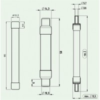 Плавка вставка (запобіжник) CH10x85 gPV 3A/1500V 002625241