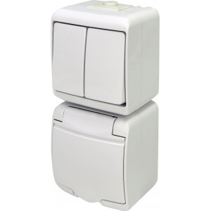 Вимикач з розеткою VRHP-2s 004668027