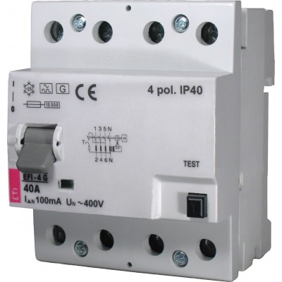 Диф.реле (ПЗВ) EFI-4 40 0,03 G ETI 854088416 Не виготовляється