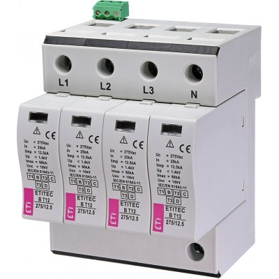 Обмежувач перенапруги ETITEC B T12 275/12,5 4+0 RC 002440326 Не виготовляється