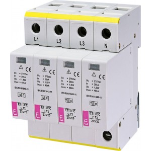Обмежувач перенапруги ETITEC C T2 275/20 4+0 002440395