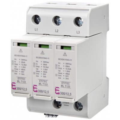 Обмежувач перенапруги ETITEC ML T123 300/12,5 3+0 RC 002440666